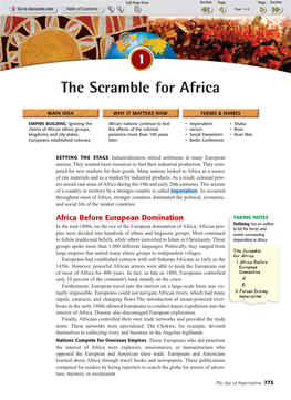 The Scramble for Africa