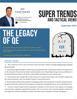 And Tactical Views @Tylermordy September 2017 the Legacy of Qe