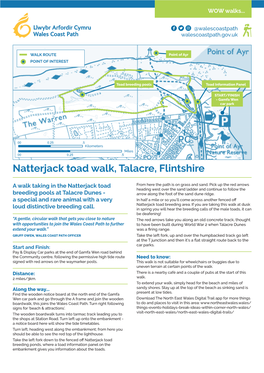 Natterjack Toad Walk, Talacre, Flintshire