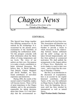 Chagos News Issue