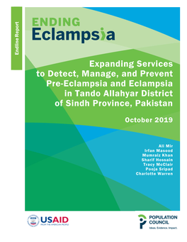 Expanding Services to Detect, Manage, and Prevent Pre-Eclampsia and Eclampsia