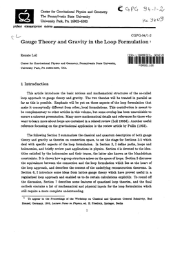 Gauge Theory and Gravity in the Loop Formulation