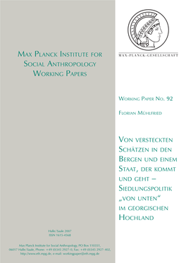 Mpi-Eth-Working-Paper-0092.Pdf