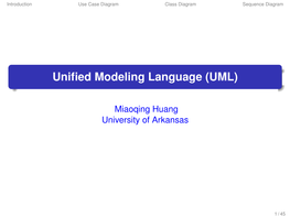 Unified Modeling Language (UML)