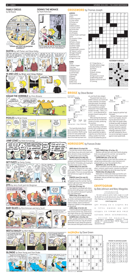 CRYPTOGRAM Your Desire to Schmooze with Others and Be Active with Groups Is Very Strong by Bob Johnson and Mary Margolies Now