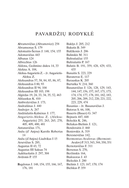 Pavardžių Rodyklė