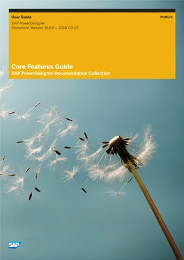 Core Features Guide SAP Powerdesigner Documentation Collection Content