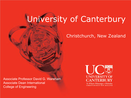 University of Canterbury, New Zealand