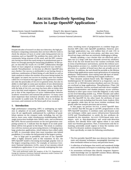 ARCHER: Effectively Spotting Data Races in Large Openmp Applications ∗