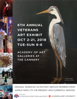 6Th Annual Veterans Art Exhibit Oct 2-21, 2018 Tue-Sun 9-6