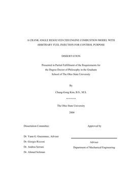 A Crank Angle Resolved Cidi Engine Combustion Model with Arbitrary Fuel Injection for Control Purpose