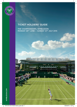 Ticket Holders' Guide