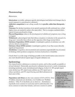 Phenomenology Epidemiology