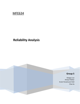 MFE634 Reliability Analysis