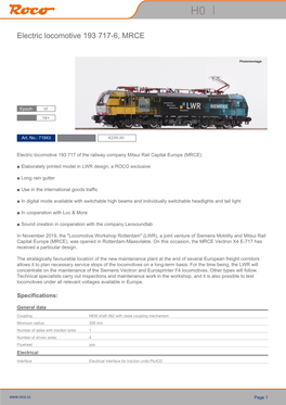 Electric Locomotive 193 717-6, MRCE