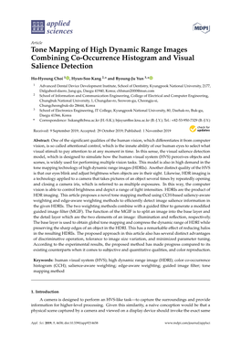 Tone Mapping of High Dynamic Range Images Combining Co-Occurrence Histogram and Visual Salience Detection