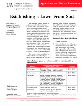 Establishing a Lawn from Sod