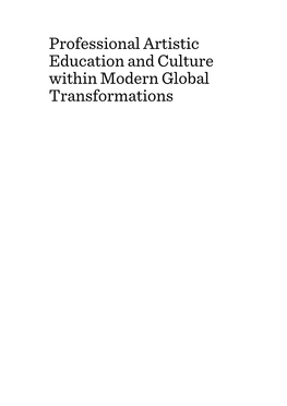 Professional Artistic Education and Culture Within Modern Global Transformations