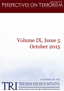 PERSPECTIVES on TERRORISM Volume 9, Issue 5