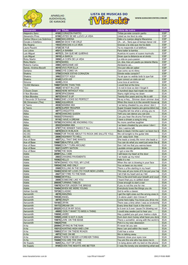 Intérprete Cod Título Início Da Letra Idioma Alejandro Sanz 4105