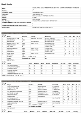 Match Details