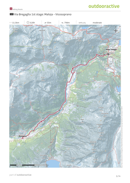 Via Bregaglia 1St Stage: Maloja - Vicosoprano