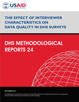 The Effect of Interviewer Characteristics on Data Quality in DHS Surveys