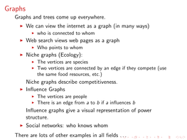 Graph Theory to Gain a Deeper Understanding of What’S Going On