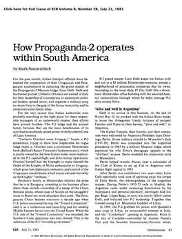How Propaganda-2 Operates Within South America