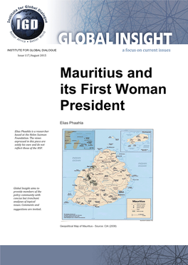 Mauritius and Its First Woman President