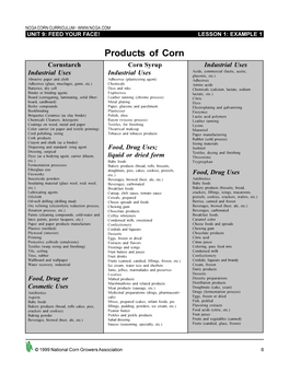 Products of Corn