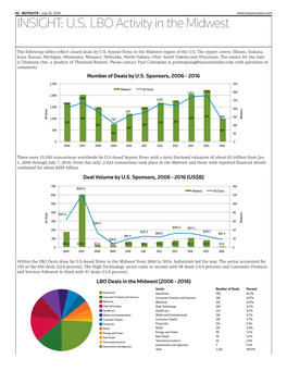 INSIGHT: US LBO Activity in the Midwest