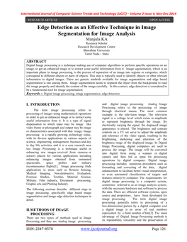 Edge Detection As an Effective Technique in Image Segmentation