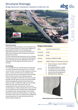 ABG Structural Drainage Bridge Abutment
