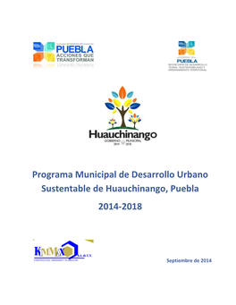 Programa Municipal De Desarrollo Urbano Sustentable De Huauchinango 2014-2018