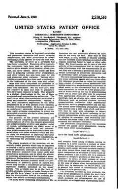 UNITED STATES PATENT OFFICE 2,510,510 GERMICIDAL DETERGENT COMPOSITION Elwyn E