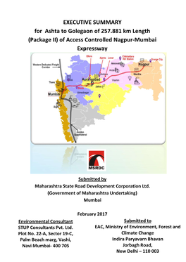 Of Access Controlled Nagpur-Mumbai Expressway