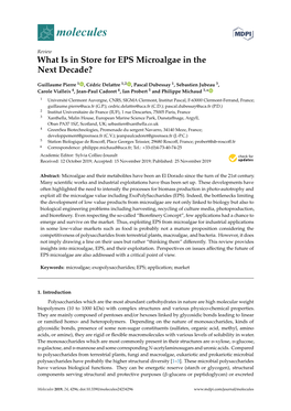 What Is in Store for EPS Microalgae in the Next Decade?