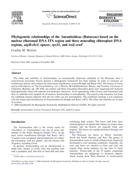 Phylogenetic Relationships of the Aurantioideae (Rutaceae)