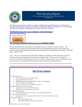 Port Security Report 05-2003