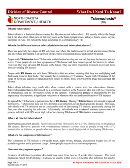 Mycobacterium Tuberculosis