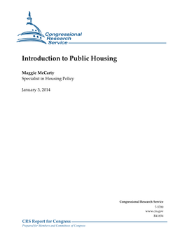 Introduction to Public Housing