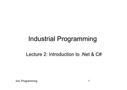 Industrial Programming