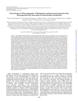 The Evolution of Pharyngognathy: a Phylogenetic and Functional Appraisal of the Pharyngeal Jaw Key Innovation in Labroid Fishes and Beyond