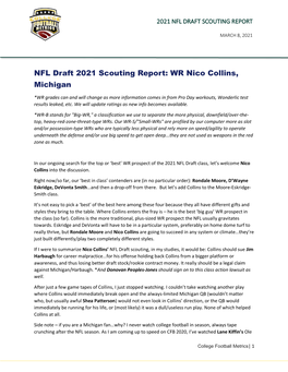 NFL Draft 2021 Scouting Report: WR Nico Collins, Michigan