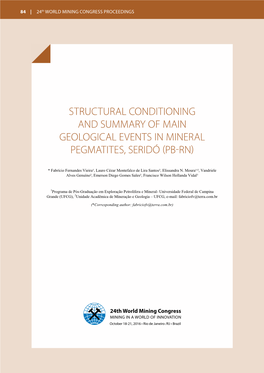 Structural Conditioning and Summary of Main