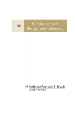 Commencement Program 2015 (Pdf)