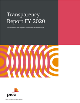 Transparency Report FY 2020 Pricewaterhousecoopers Consultores Auditores Spa