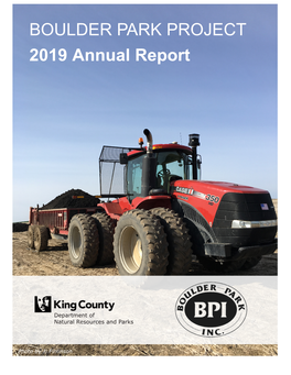 BOULDER PARK PROJECT 2019 Annual Report