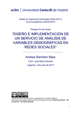 Diseño E Implementación De Un Servicio De Análisis De Variables Demográficas En Redes Sociales”